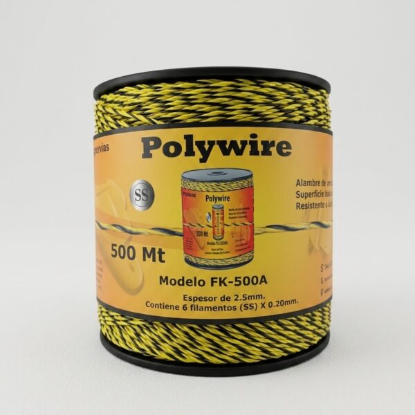 Alambre Polywire Amarillo 500 Metros