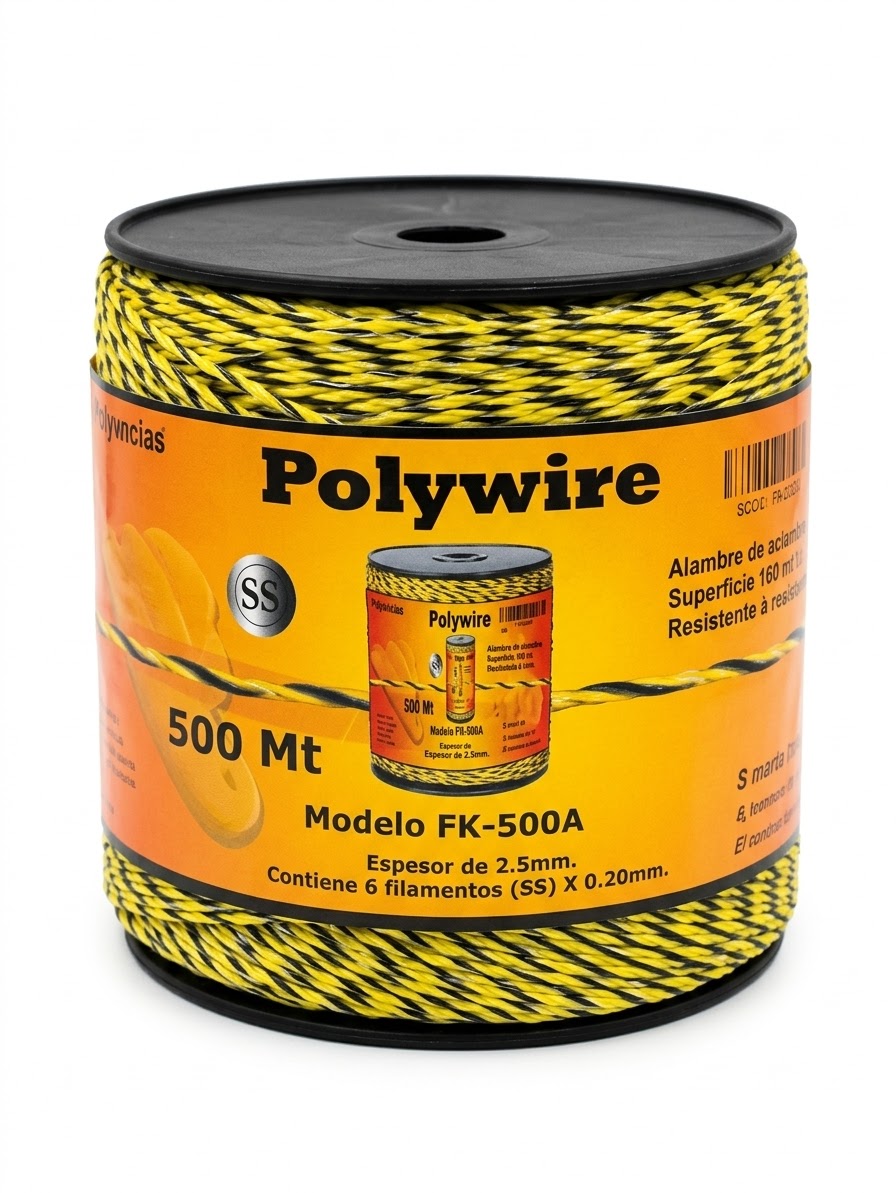 Alambre Polywire Amarillo 500 Metros